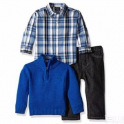 Nautica 诺帝卡 男童3件套（毛衣外套+衬衫+牛仔裤） 12个月 Prime会员凑单免费直邮