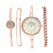Anne Klein 施华洛世奇水晶时装腕表手镯套装AK/1470