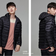 750蓬，Vancl 凡客 轻暖95绒 男连帽羽绒服 *3件
