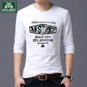 战地吉普 弹力棉 男秋季长袖T恤