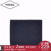 双十一预售，Fossil 化石 Mayfair 男士牛皮短款钱包 ML3791