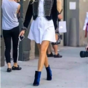 杨幂同款！Stuart Weitzman天鹅绒高跟踝靴