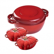 双立人（ZWILLING）  Fontignac 26cm珐琅铸铁锅 赠staub 珐琅番茄盅2件套