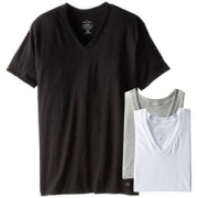 中亚prime：Calvin Klein 卡尔文·克莱恩 男士 棉质经典短袖 V 领 T 恤 3件混合颜色包装 *2件