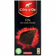 比利时进口克特多金象70%可可黑巧克力100g --排装 *10件