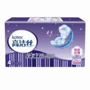 高洁丝丝薄棉柔夜用卫生巾420mm*4片*2包