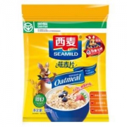 西麦 早餐谷物 无添加蔗糖 膳食纤维 即食 纯燕麦片618g *10件