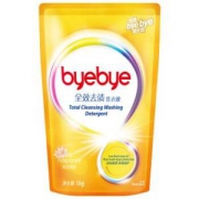 五羊百白（byebye）全效去渍洗衣液1kg（自然清香） 袋装补充装