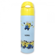 膳魔师（THERMOS）小黄人3限量版时尚保温/保冷水杯 FHL-550MN(LB) 550ml 天蓝 *3件