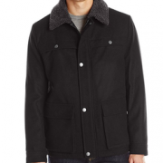 限M码！KENNETH COLE New York Sherpa Collar 男士羊毛大衣