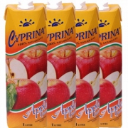 Cyprina塞浦丽娜 苹果汁 1L*4瓶 整箱