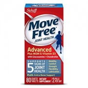 再降新低！Prime会员专享：Move Free Advanced 维骨力蓝盒止痛D3配方 80粒 海淘