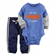 双11预售# Carter's 婴儿全棉连体衣长裤2件套