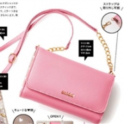 日本Sweet杂志11月刊送 snidel 粉色小挎包