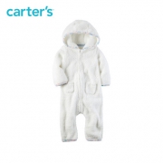 12日0点： Carter's 1件式仿羊羔绒连帽连体衣