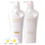 日本 资生堂丝蓓绮TSUBAKI 白椿洗护套装 损伤修护  洗发水500ml*护发素500ml/套 *2件