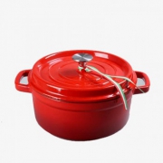 再特价！ 当当优品 珐琅精工铸铁炖汤锅 24CM