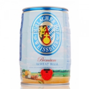 德国进口啤酒 德拉克（Durlacher）小麦啤酒 5L桶装 *2件