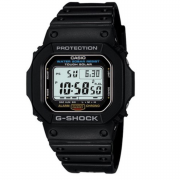 卡西欧（CASIO） G-5600E-1PR经典石英腕表 太阳能 防水防震 24小时制 全自动日历