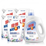 奇强 keon 亮白洁净整箱装洗衣液百合花香2kg/瓶+2kg*5袋装 12kg 套装+凑单品
