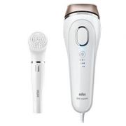 Braun Silk-expert IPL *去除设备 BD 5008 , 永久脱毛 , 带面部清洁刷子 , 白色 / 金色