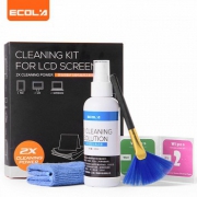 ECOLA宜客莱 电脑屏幕清洁剂四件套（清洁液100ML+清洁布+镜头湿巾）