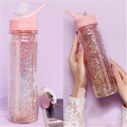 少女心爆棚星辰杯！Ban do 星辰亮片运动水壶 塑料杯 吸管杯680ml