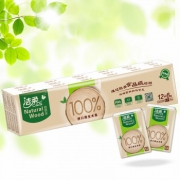 洁柔（C&S）手帕纸 自然木 柔滑加厚4层面巾纸6片*18包