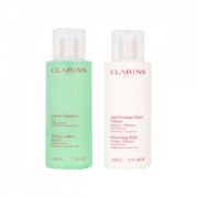 CLARINS 娇韵诗 卸妆套装白吸盘洁颜乳400毫升/绿水平衡柔肤水400毫升