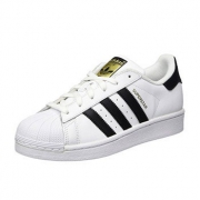 adidas Originals 三叶草 Superstar 大童款经典黑白贝壳头运动鞋