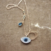 施华洛世奇（SWAROVSKI） Duo Evil Eye 恶魔之眼 5172560 项链 神秘经典