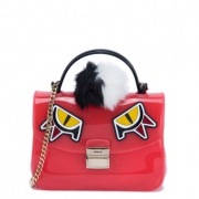 芙拉（FURLA）  887919 女士pvc毛绒果冻单肩斜跨包