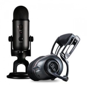 Blue Blackout Yeti + Mo-Fi Ninjas in Pyjamas Ultimate Pro Streamer Bundle 麦克风耳机套餐 含税