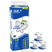 洁柔 布艺圆点系列3层240节卷纸卫生纸(10卷装)