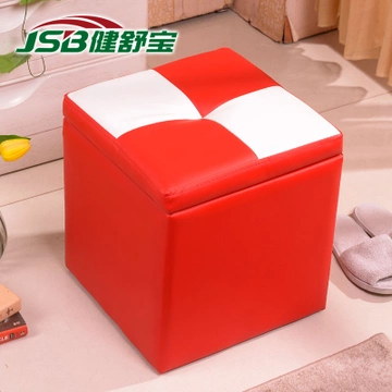 健舒宝  收纳凳皮凳 38*38*38cm