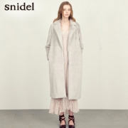 石原里美同款！Snidel 女士长款毛绒翻领毛呢外套