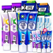 DARLIE 黑人 超白护龈牙膏超值装 8支牙膏640g+螺旋牙刷4支