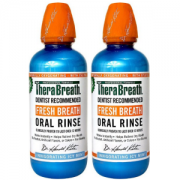TheraBreath 凯斯博士 定制 清新口气漱口水-冰薄荷味，16盎司（两瓶装）