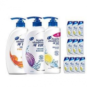 Head&Shoulders 海飞丝 洗发露套装 750ml*3瓶 + 旅行装 80ml*10瓶
