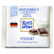 限地区：RitterSport 瑞特斯波德 酸乳夹心牛奶巧克力 100g*3件