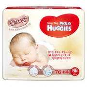 HUGGIES 好奇 铂金装 倍柔亲肤纸尿裤 NB76+4片 *2件