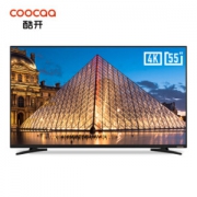 酷开(coocaa)KX55 55英寸4K超高清 人工智能 液晶网络平板电视 酷开系统WiFi(黑色)