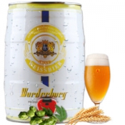 德国进口啤酒沃德古堡白啤（wurderburg）5L桶装 *2件