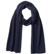 Phenix Cashmere Half Cardigan Rib-Knit 男士羊绒围巾