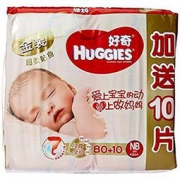 中亚Prime会员：HUGGIES 好奇 金装超柔贴身纸尿裤 超值装初生号 NB80+10片