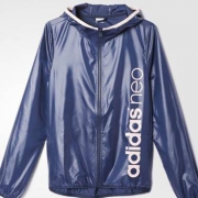 adidas NEO 阿迪达斯运动生活 女式 运动夹克 AY5605  藏青蓝色