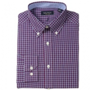 限尺码：Nautica 诺帝卡 男士Tartan Plaid纯棉格纹衬衫