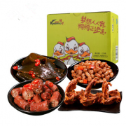 KINGWUU 鸭脖鸭锁骨卤花生海带精武零食礼包201g