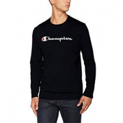 Champion 男士长袖Logo圆领T恤