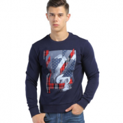 IZOD 卫衣男士毛圈布棉质印花圆领